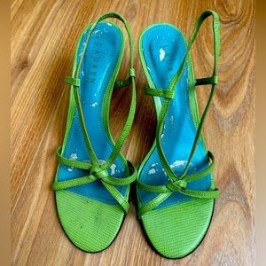 Ralph Lauren Green Strappy Heels